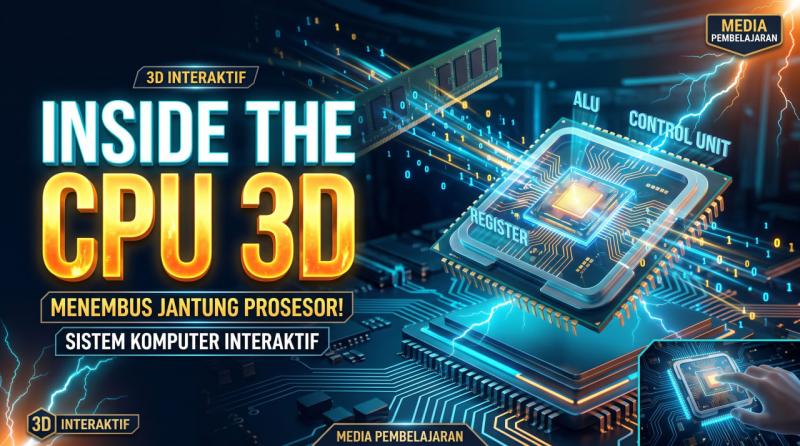⚡ INSIDE THE CPU 3D — Menembus Jantung Prosesor Komputer dalam Ruang 3D!