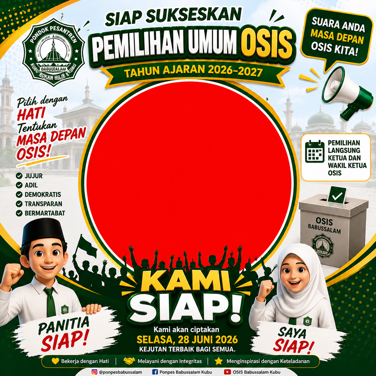 Pemilihan ketua OSIS Ponpes Babussalam - Merah