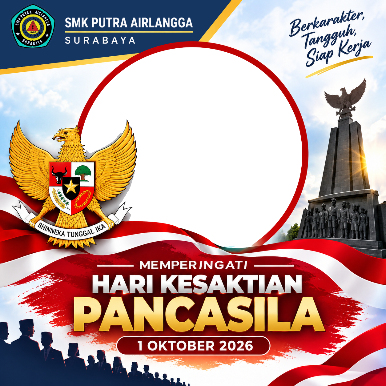 Hari Kesaktian Pancasila - SMK Putra Airlangga Surabaya - biru tua