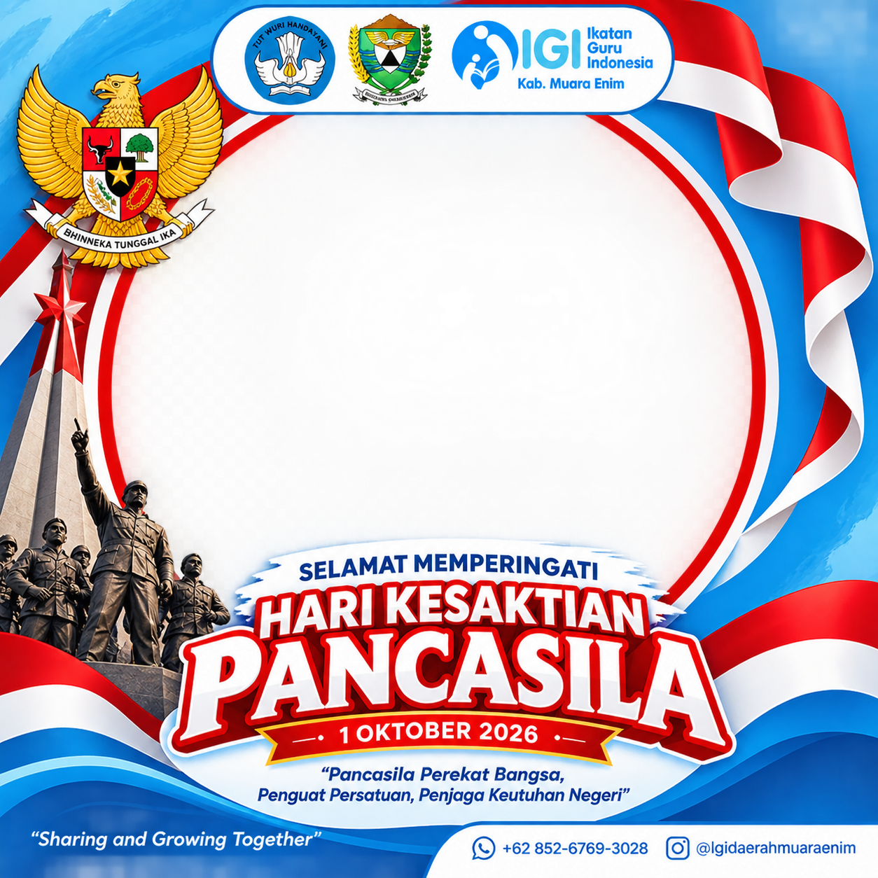 IGI KABUPATEN MUARA ENIM MENGUCAPKAN SELAMAT MEMPERINGATI HARI KESAKTIAN PANCASILA 1 Oktober 2026 - MERAH PUTIH