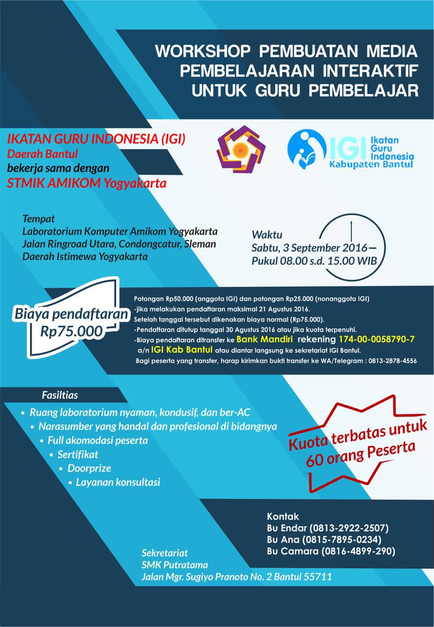 IGI Bantul: Workshop Pembuatan Media Pembelajaran Interaktif Untuk Guru Pembelajar
