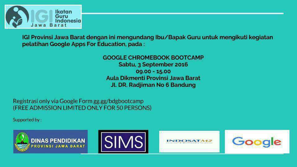 IGI Jawa Barat: Google Chromebook Bootcamp