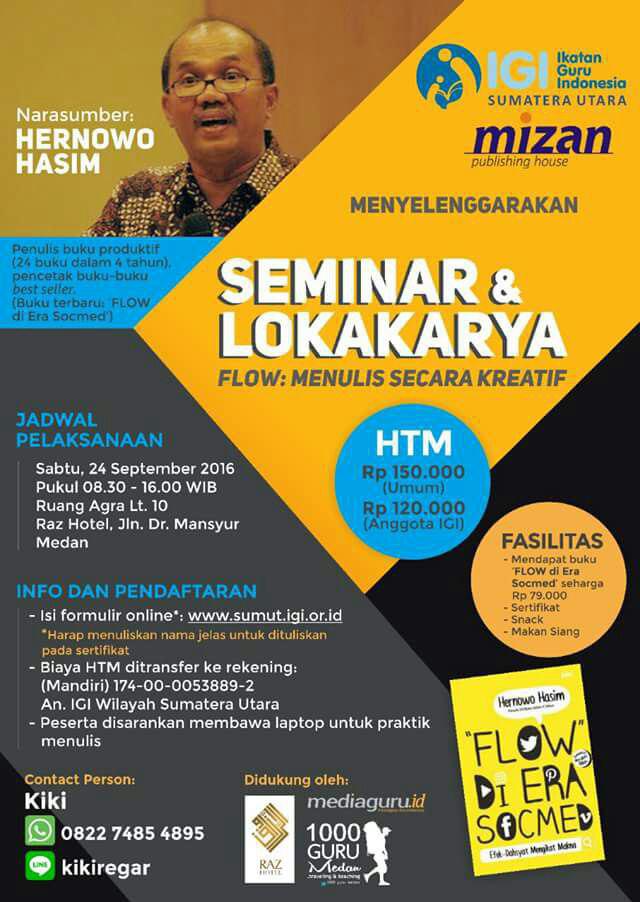 Seminar dan Lokakarya "Flow: Menulis Secara Kreatif"