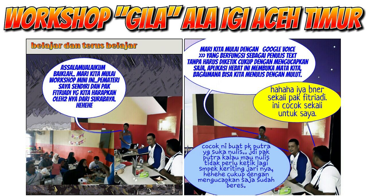 KOMIK: Workshop "Gila" ala IGI Aceh Timur