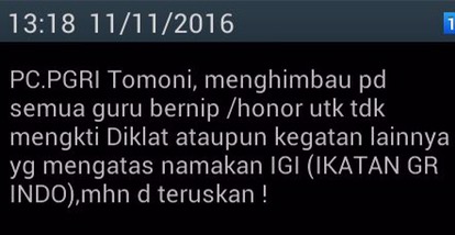 PGRI Tomoni Menghambat Peningkatan Mutu Guru