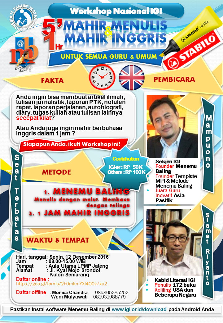 WORKSHOP NASIONAL IGI DI KOTA SEMARANG  ï»¿