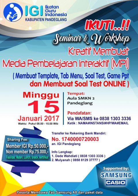 IGI PANDEGLANG SIAP TINGKATKAN KOMPETENSI GURU