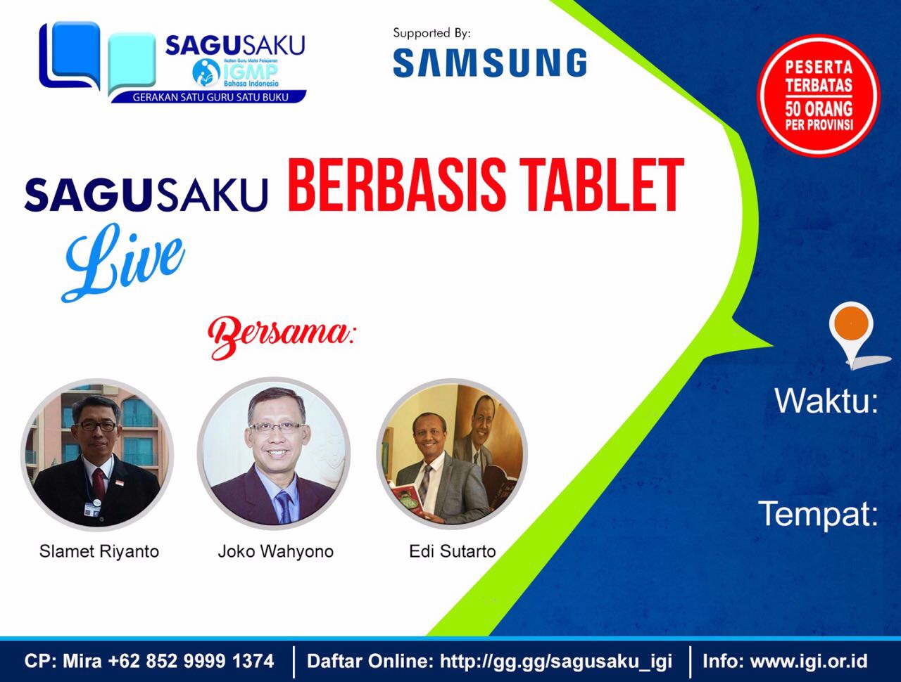 SPIRIT MENULIS GURU TERNYATA TINGGI, IGMP MENGUBAH JADWAL SAGUSAKU