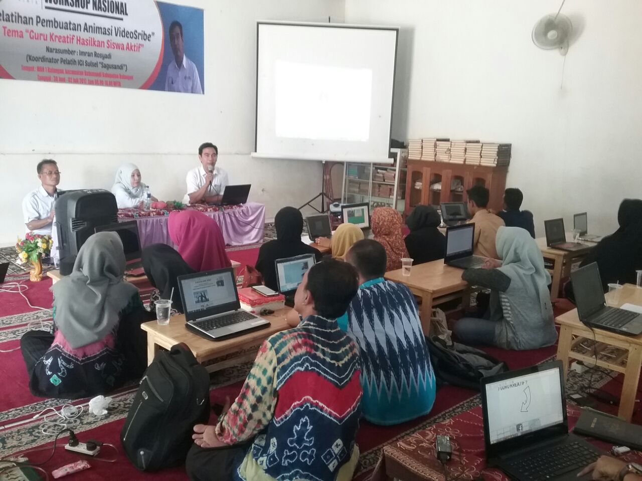 Liburan Sekolah, IGMP Kimia dan IGI Balangan Gelar Workshop Pembuatan Media Pembelajaran "Videoscribe"