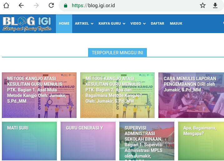 2 Tahun Pasca Workshop Menulis IGI, Maslani Telah Posting 2.000 Tulisan di Blog IGI