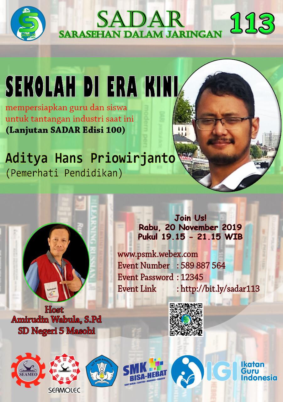 SADAR 113: "SEKOLAH GUE BANGET"