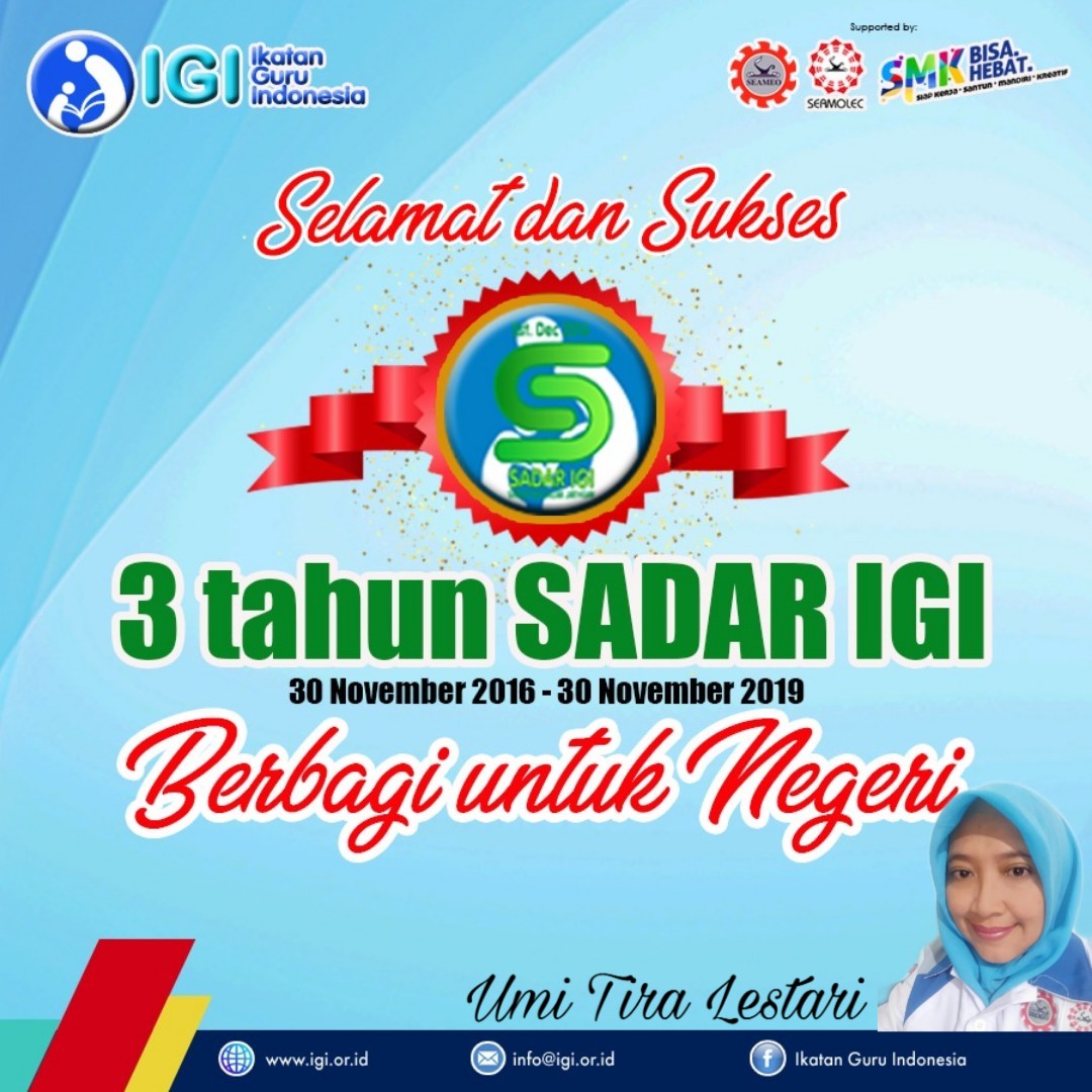 Hikmah Mengelola SADAR IGI Menjadi Salah Satu Pilar VCT