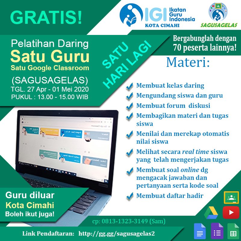 Pelatihan SATUGELAS Digelar IGI Kota Cimahi