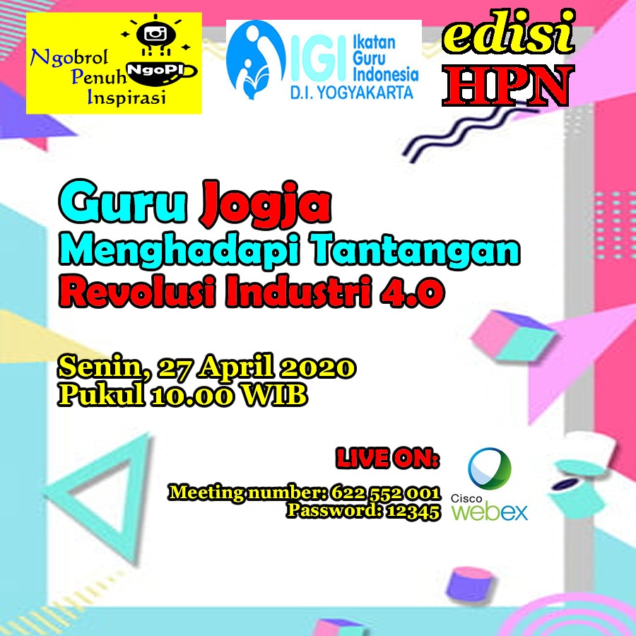 Ngopi Edisi HPN Bersama IGI Jogja; Guru Jogja Menghadapi Tantangan Revolusi 4.0â€