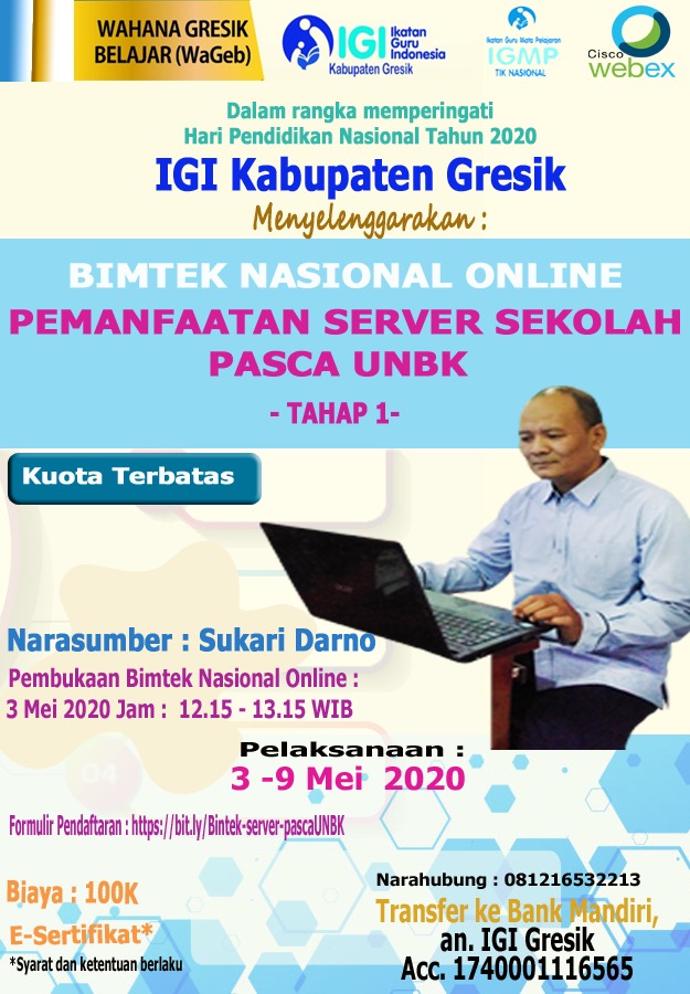 Ikuti Bimtek Nasional Online Bersama IGI Gresik