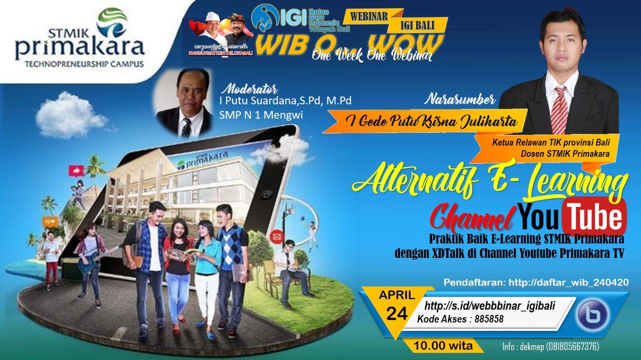 Webinar IGI Bali; Alternatif E-Learning
