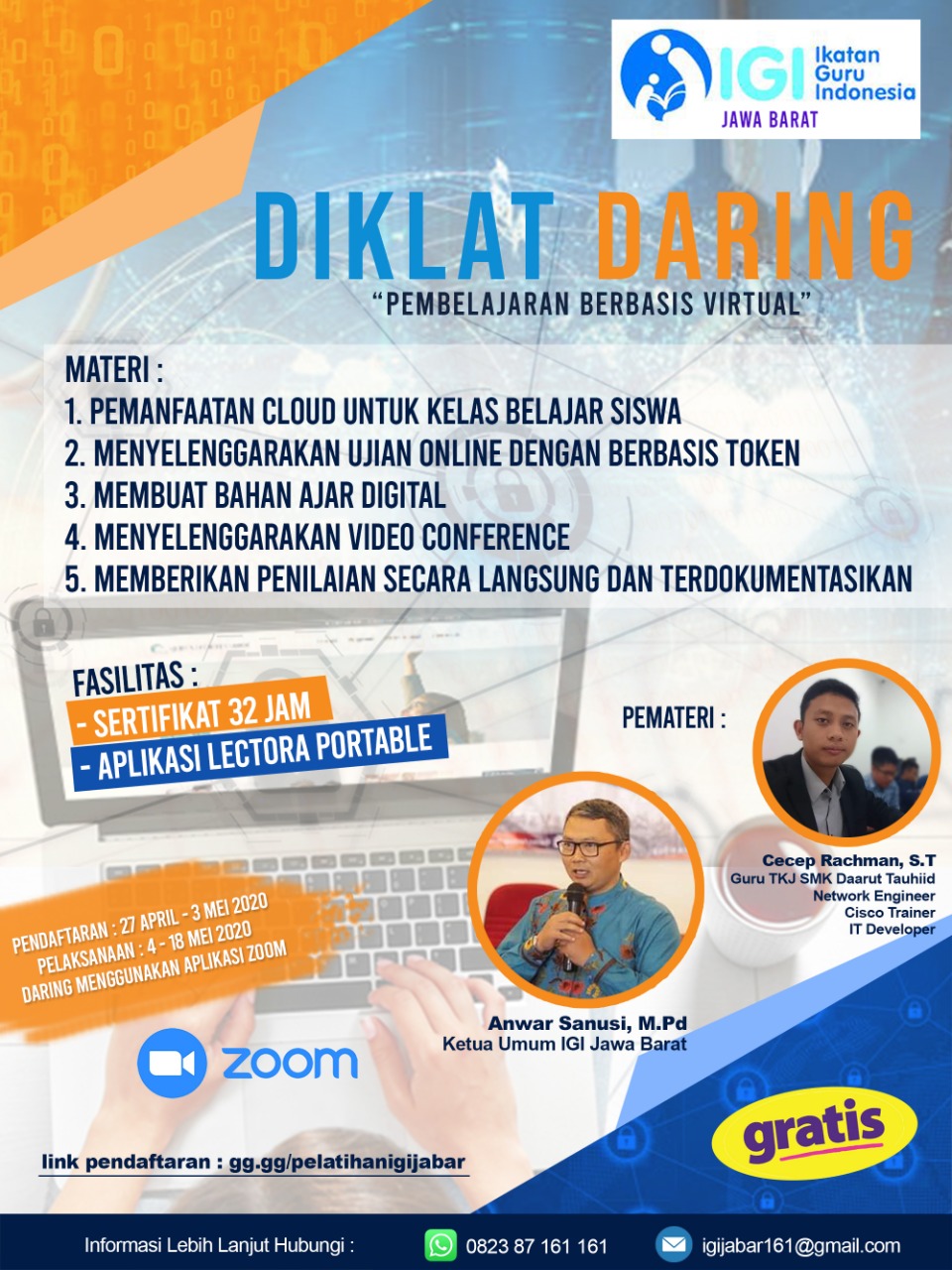 IGI Jabar Gelar Diklat Daring Guru Selama Masa Pandemi COVID-19
