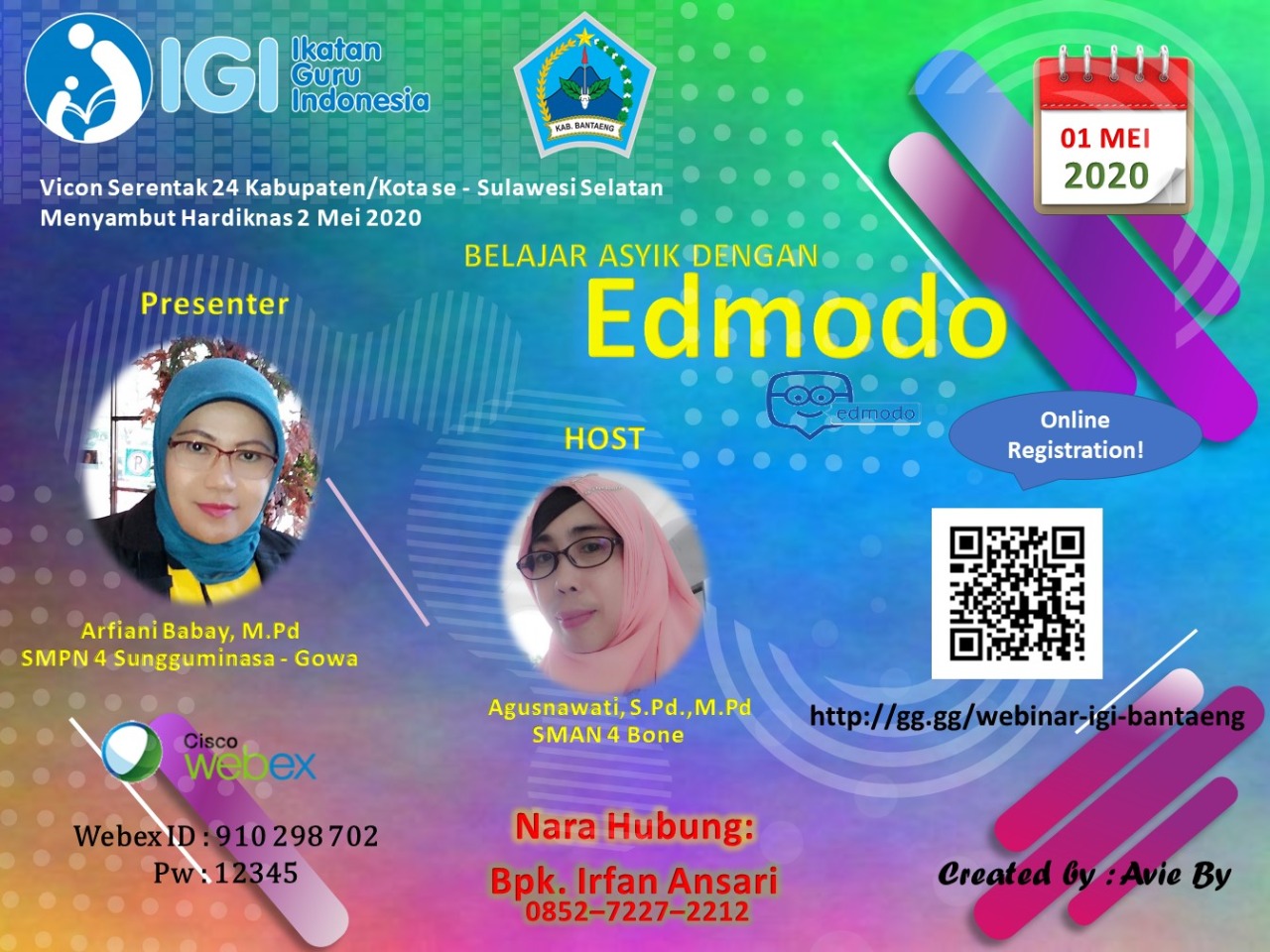 IGI Bantaeng Gelar Vicon Membuat Kuis Dengan Edmodo, Meriahkan Semarak Hardiknas 2020 Sulsel