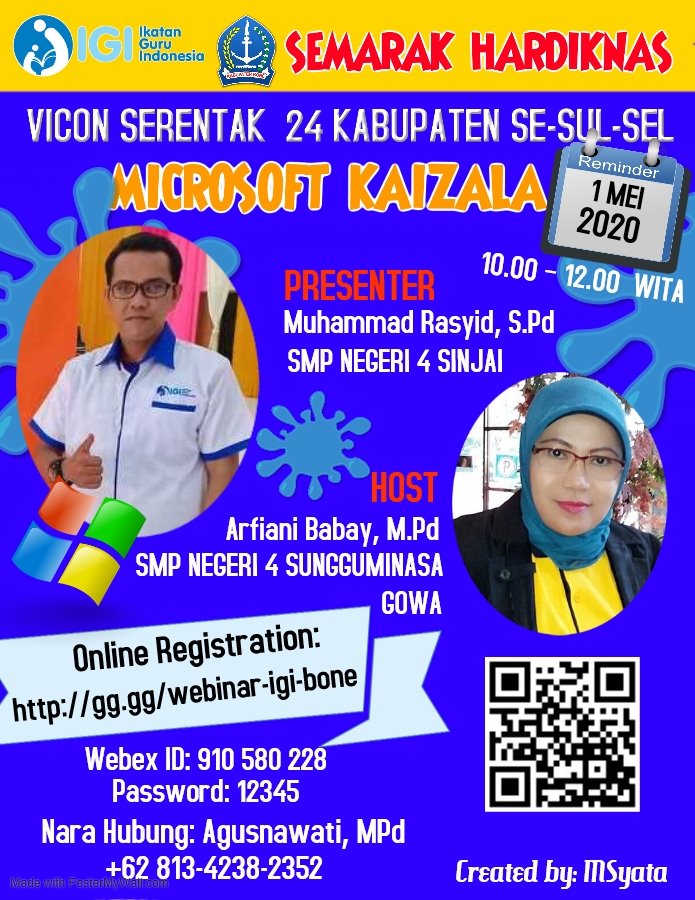 Ikuti VICON  "Pemanfaatan Microsoft Kaizala" Dalam Pembelajaran Daring Bersama IGI Bone Sulsel