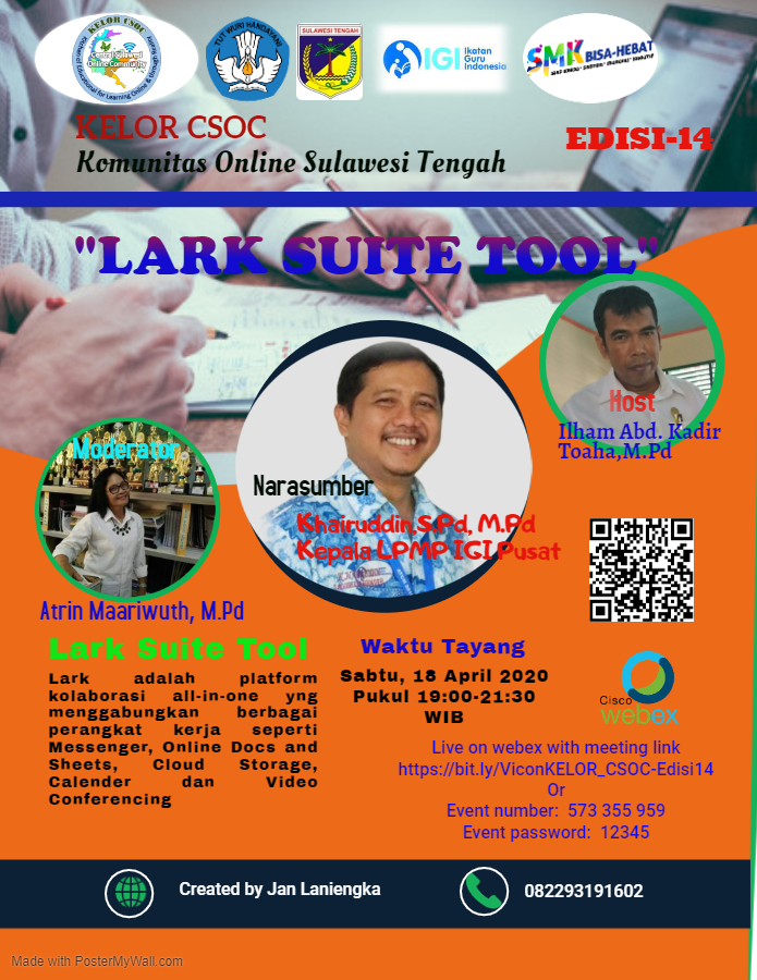 Kelor ed. 14; Lark Suite Video Conference Tools Semirip Telegram