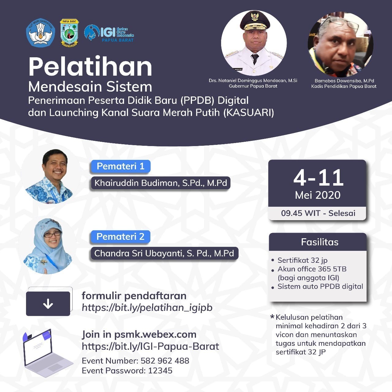 IGI Papua Barat Peringati Hardiknas 2020 Dengan Pelatihan Mendesain PPDB Digital