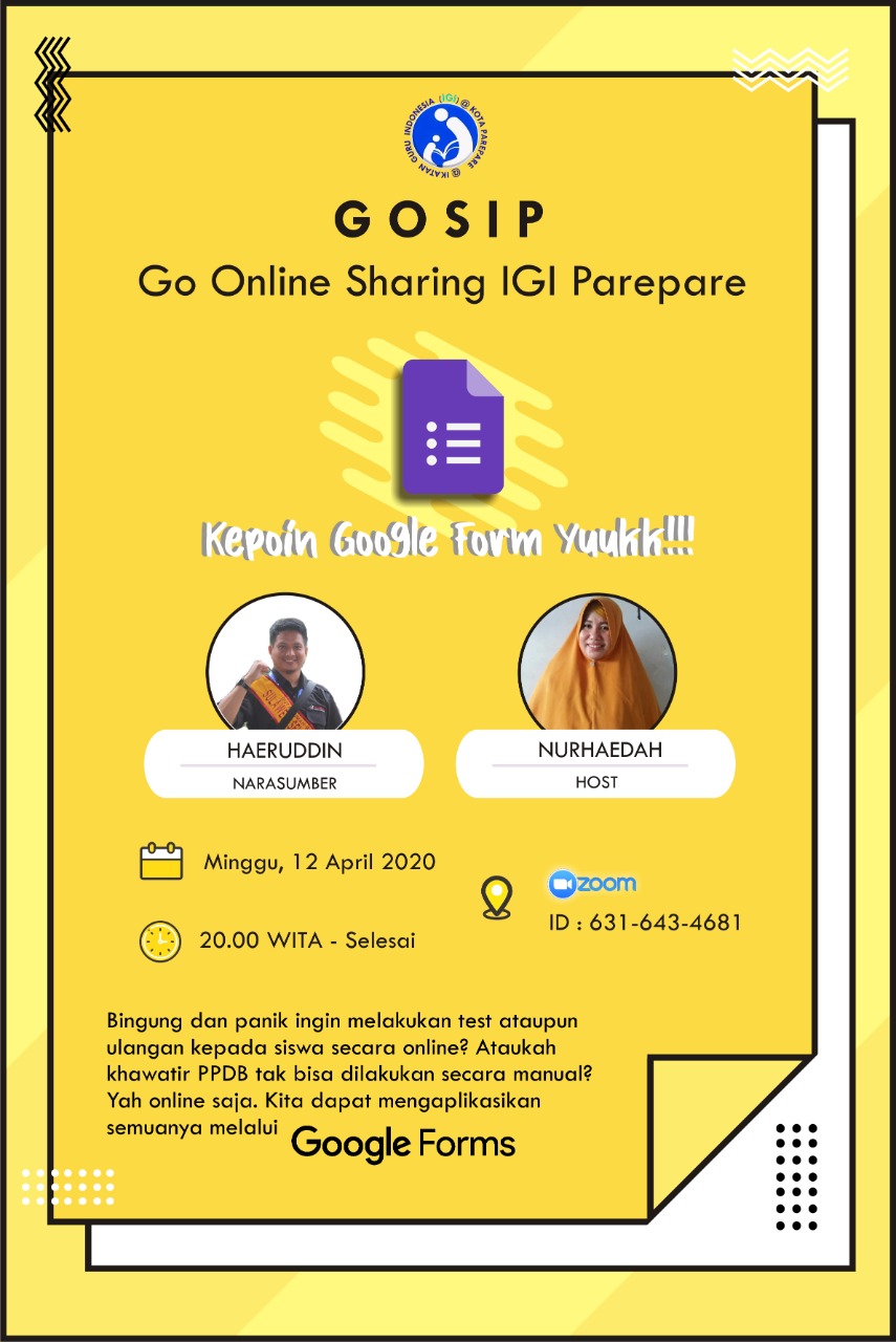 GOSIP IGI Parepare; "Kepoin Google Form Yuk!"