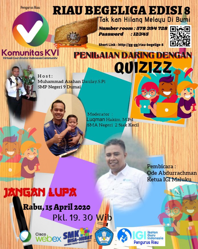 Riau Begeliga Ed. 8: Penilaian Daring Dengan Quizizz