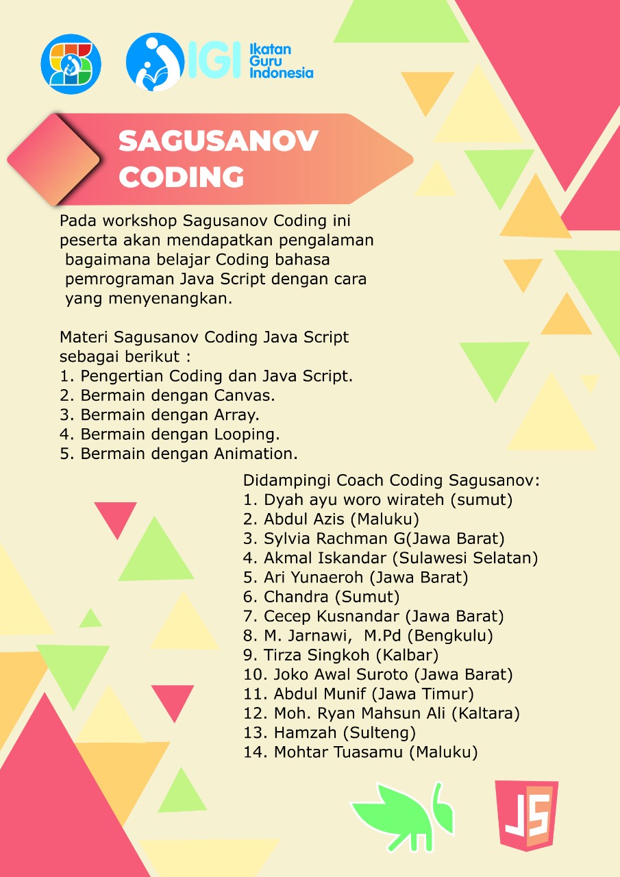 Sagusanov Coding Segera Dilatihkan