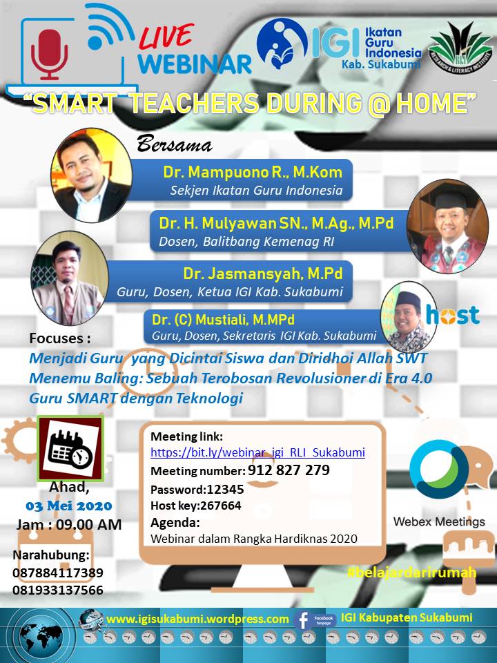 Hardiknas 2020, IGI Sukabumi Adakan Webinar "Smart Teachers During @Home"