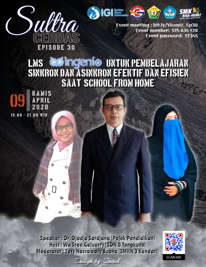 Sultra Cerdas 30: LMS Ingenio Untuk Pembelajaran Sinkron Dan Asinkron Efektif Dan Efisien Saat School From Home