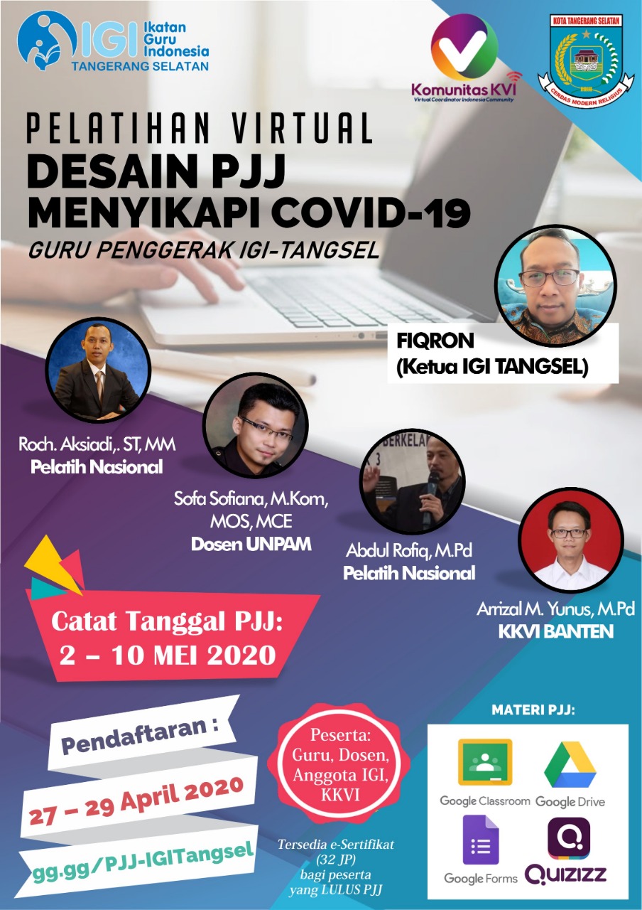 IGI Tangsel Buat Pelatihan Virtual Desain PJJ Menyikapi Covid-19