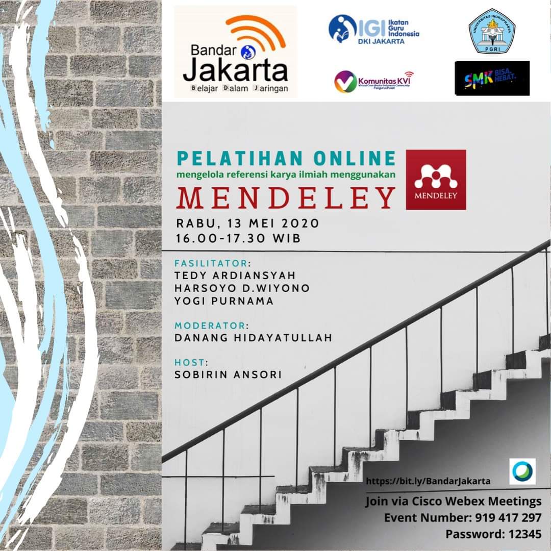 IGI DKI Jakarta: Pelatihan Online "Mengelola Referensi Karya Ilmiah Menggunakan Mendeley"