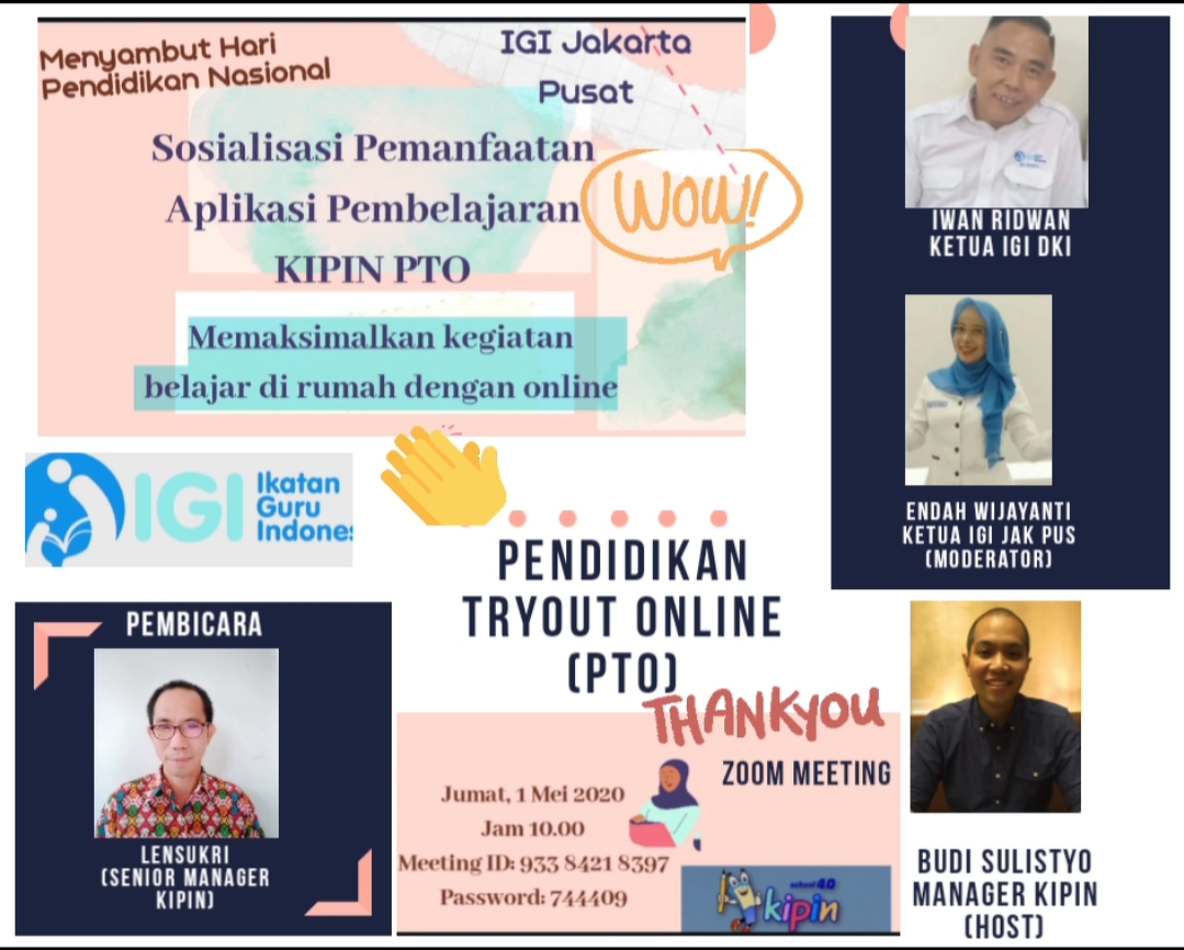 IGI JakPus Kembali SelanggarakanSosialisasi Pemanfaatan KIPIN PTO Secara Daring