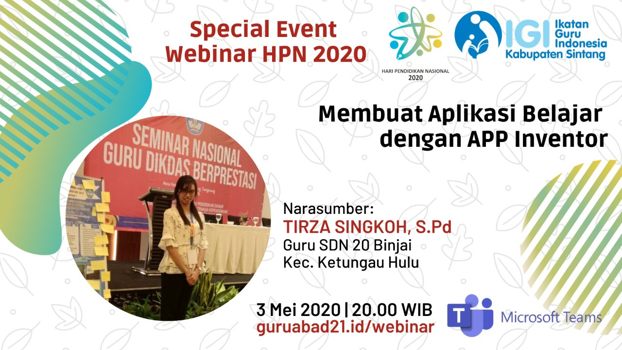 Spesial Event HPN 2020 IGI Sintang; Membuat Aplikasi Belajar Dengan APP Inventor