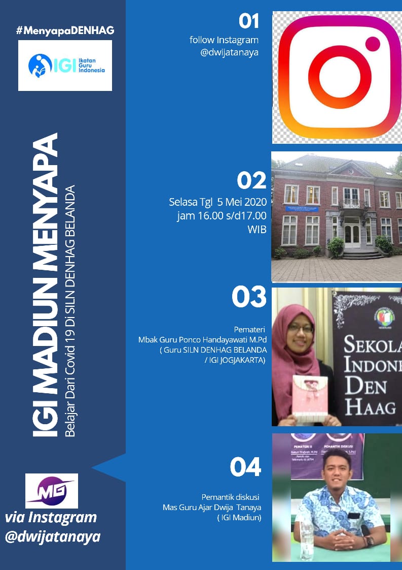 IGI Madiun Menyapa; "Belajar Dari Covid-19 Di Denhag Belanda"