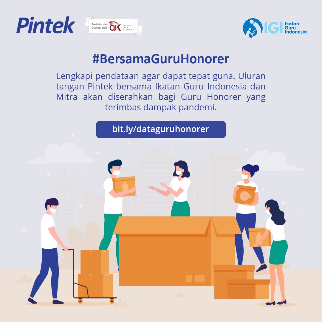 Pintek #BersamaGuruHonorer dan IGI Salurkan Bantuan Untuk Guru Honorer