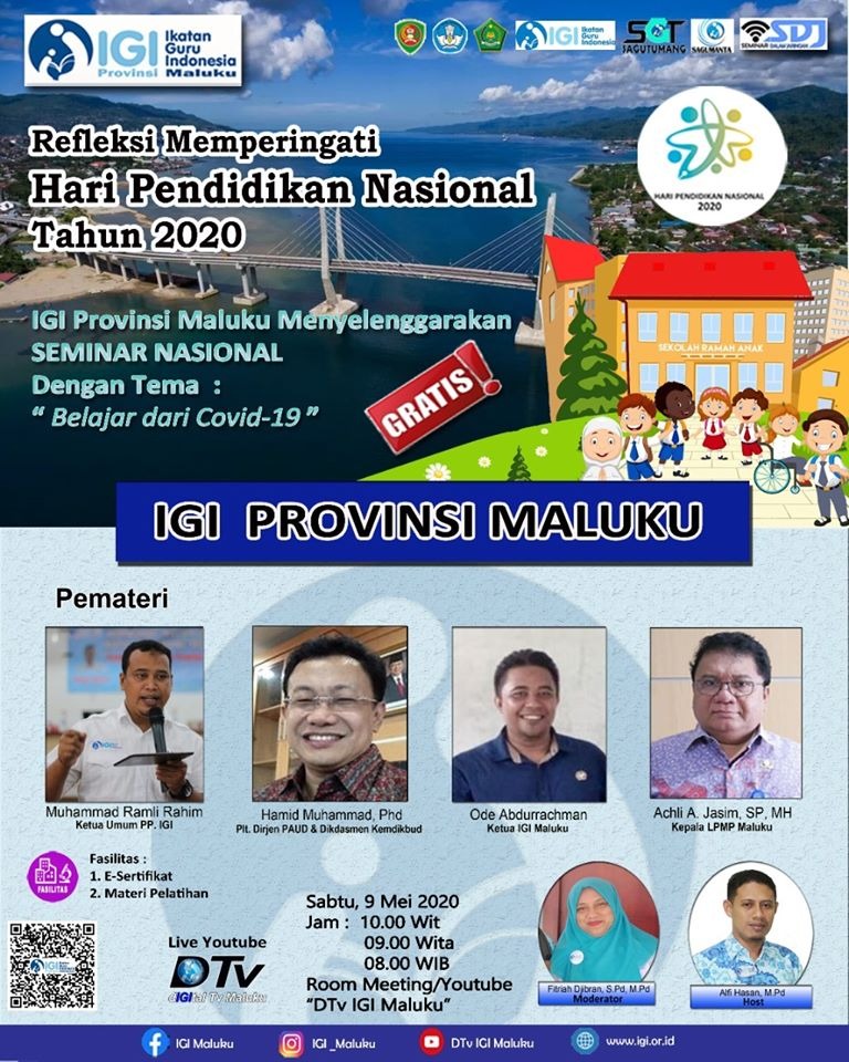 IGI Maluku : Seminar Nasional Refleksi Hardiknas 2020