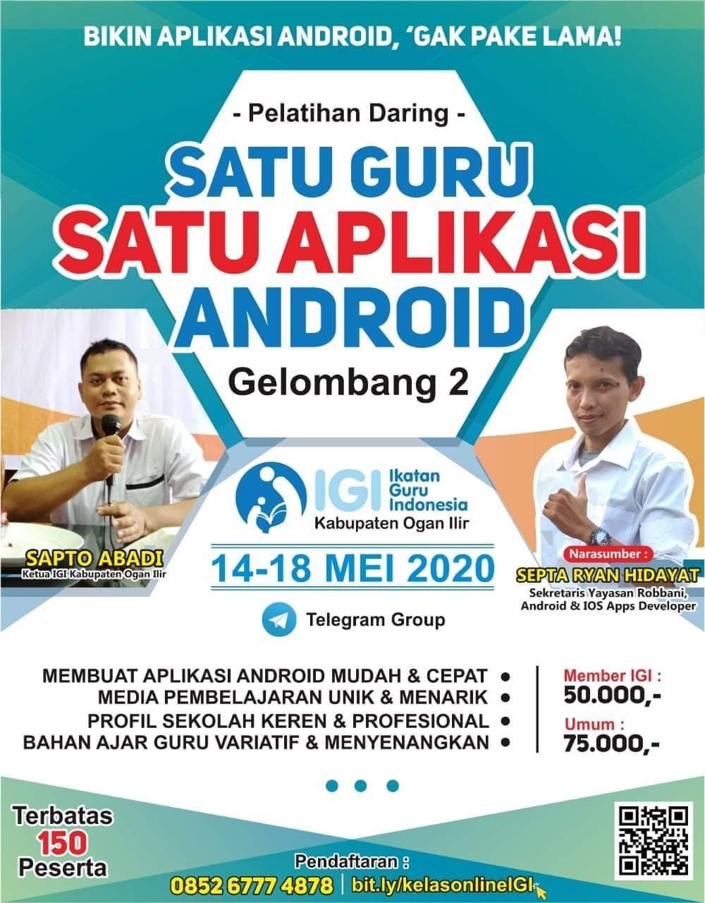 IGI Ogan Ilir Kembali Buka Pelatihan Daring Membuat Aplikasi Android Gelombang 2