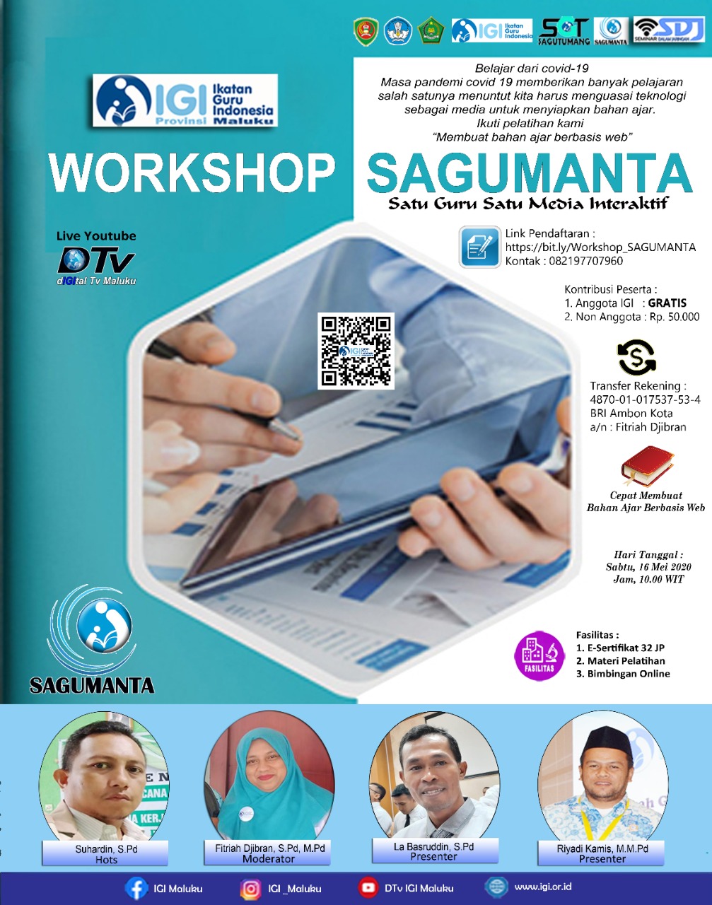 IGI Maluku; "Workshop Sagumanta" Live Di DTV Maluku