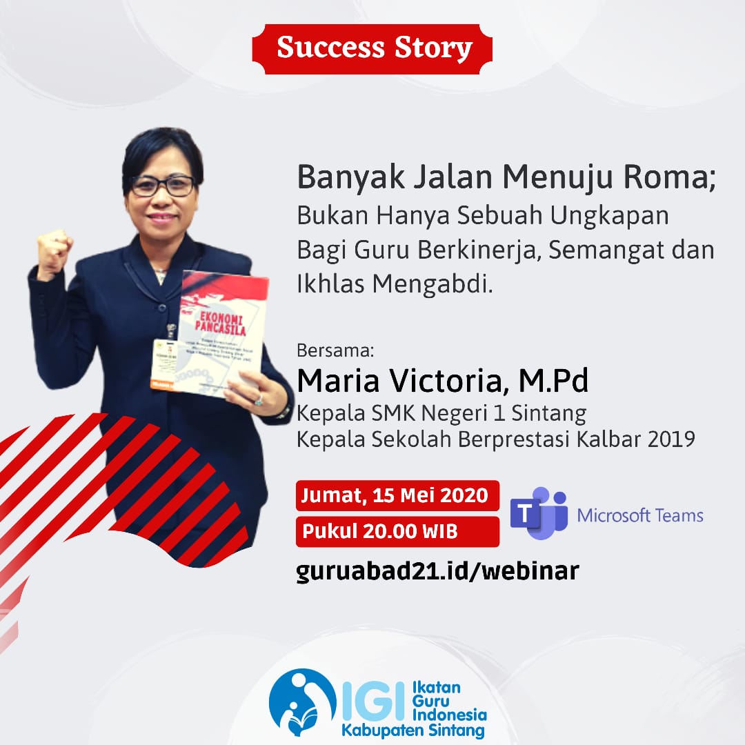 Webinar IGI Sintang; Success Story Bersama Kepala SMKN 1 Sintang