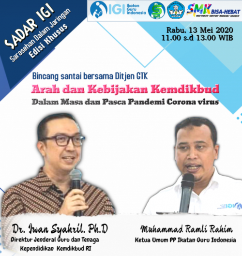 SADAR IGI EDISI KHUSUS: "Bincang Santai Bersama Dirjen GTK Kemdikbud Baru"