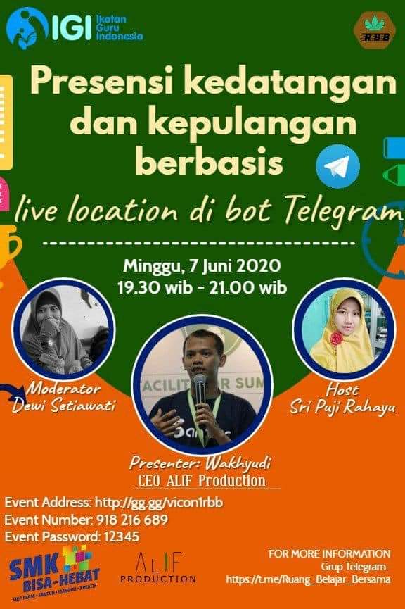 Ruang Belajar Bersama: Membuat Presensi Kedatangan Dan Kepulangan Berbasis Telegram
