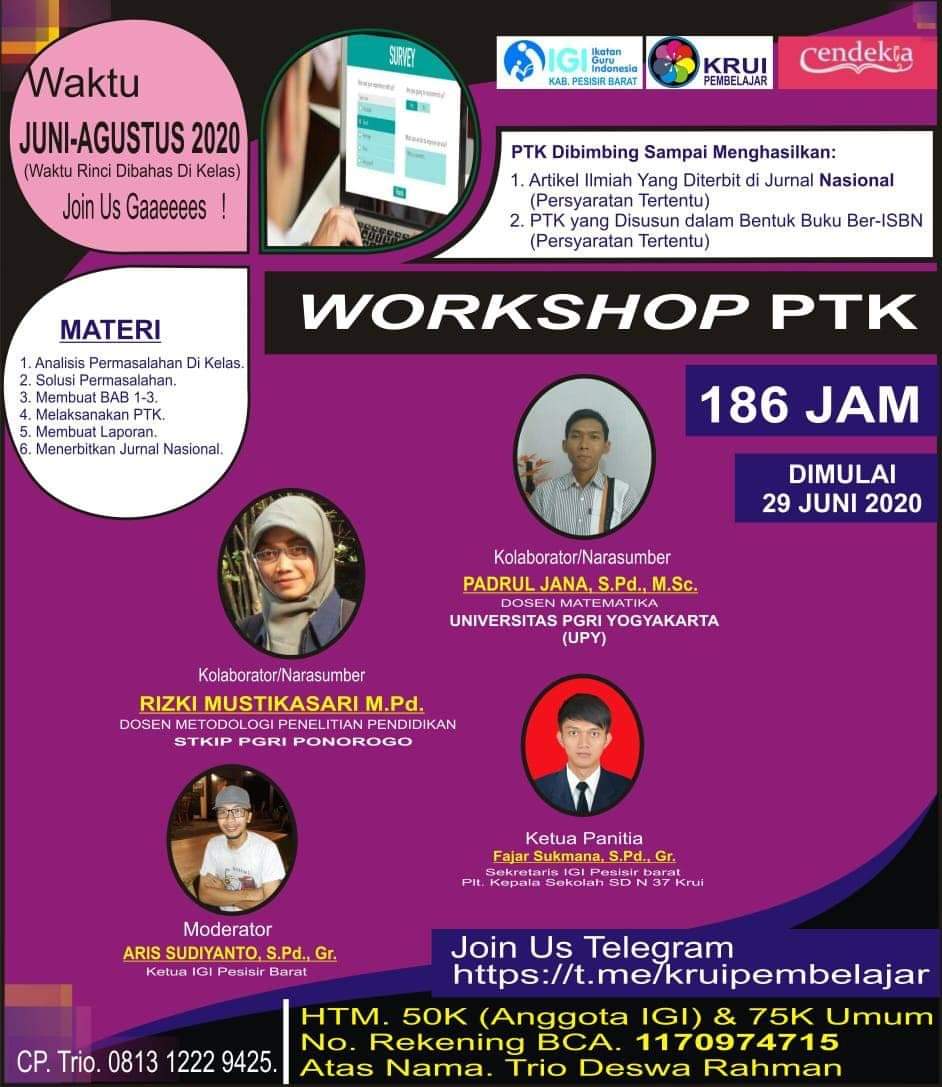 IGI Pesisir Barat; Workshop PTK 186 Jam