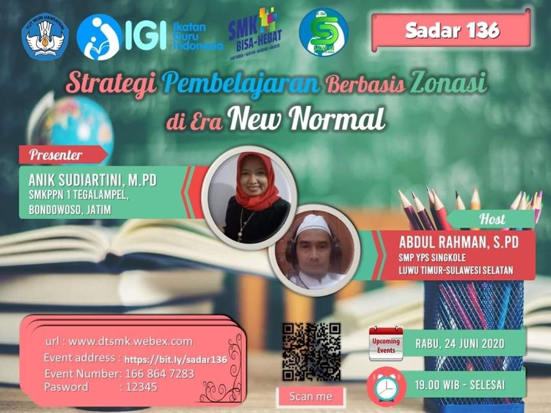 Sadar 136; Strategi Pembelajaran Berbasis Zonasi Di Era New Normal
