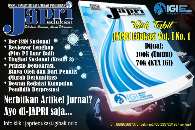 JAPRI Edukasi, Jurnal IGI Bali Bisa Didapat Di IGIBali Mart