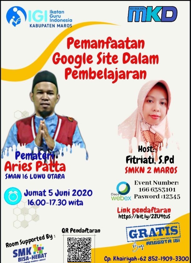 Vicon IGI Maros; "Pemanfaatan Google Site Dalam Pembelajaran"