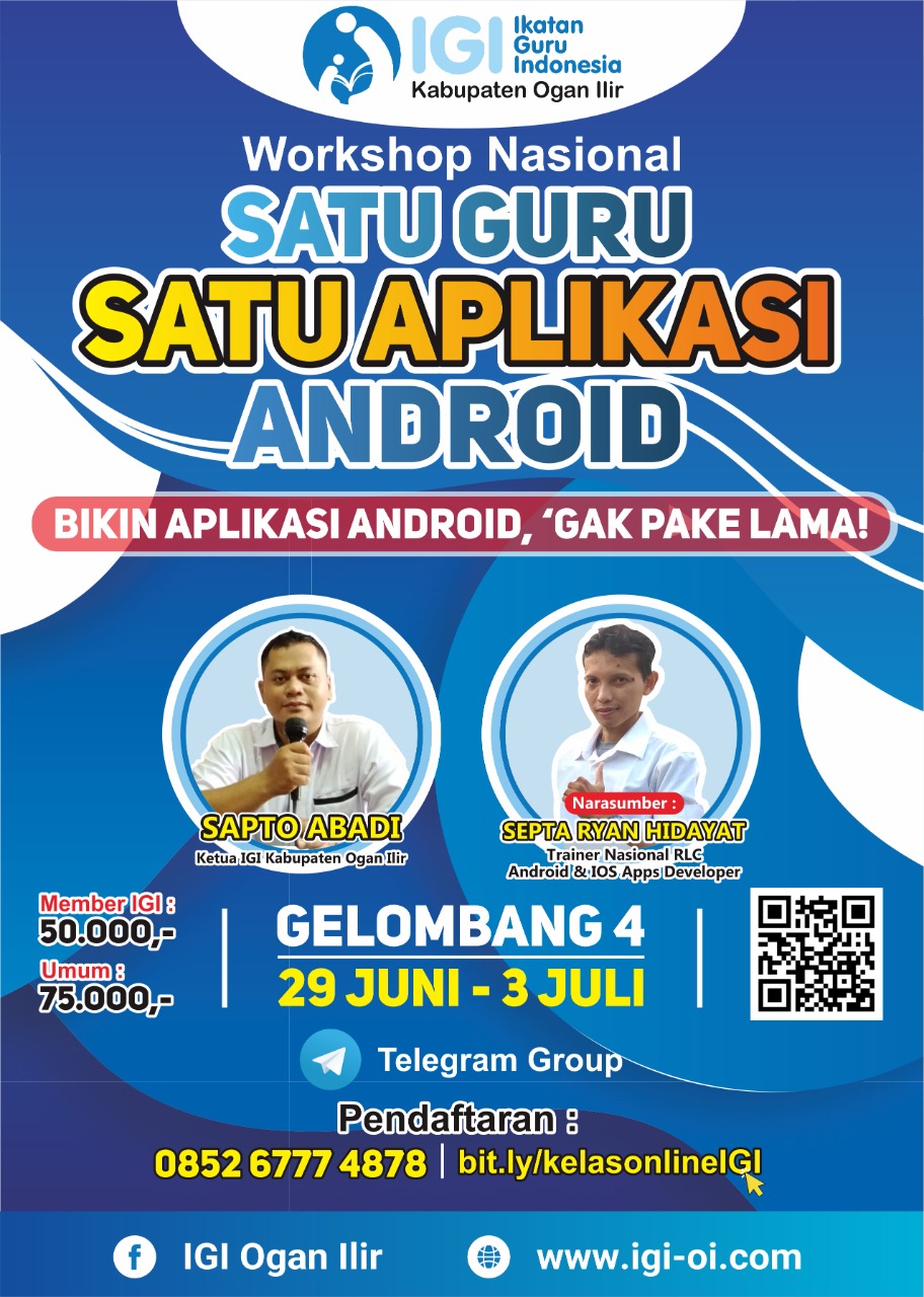 IGI Ogan Ilir: Pelatihan Online Gel.4 "Membuat Aplikasi Android"