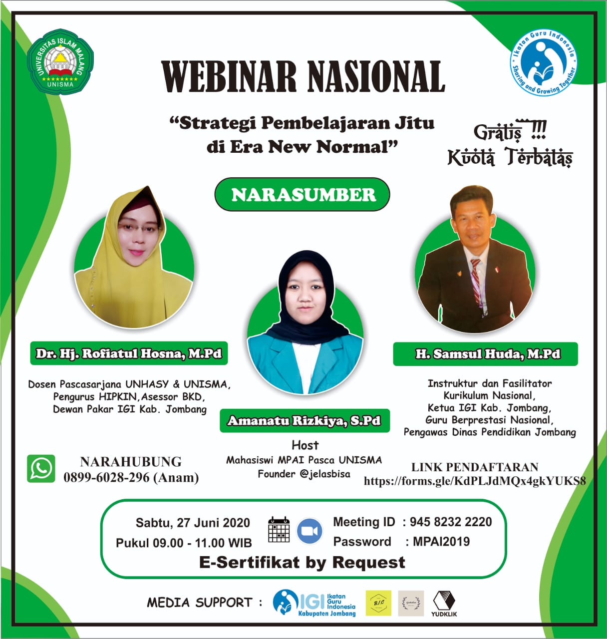 IGI Jombang: Strategi Pembelajaran Jitu Di Era New Normal