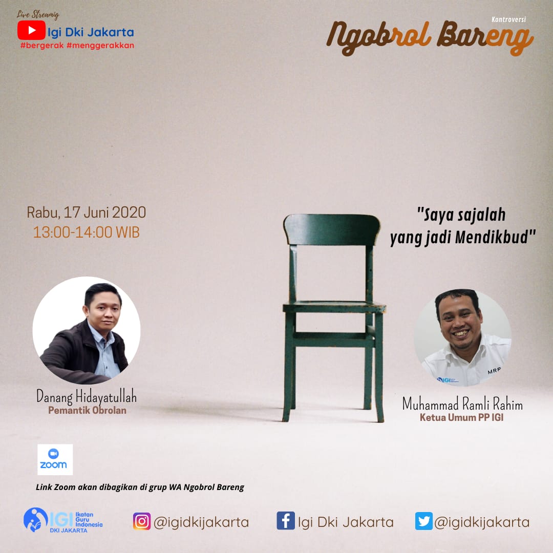 Ngobrol Bareng IGI DKI; "Bergerak, Menggerakkan" Bersama Ketum PP. IGI