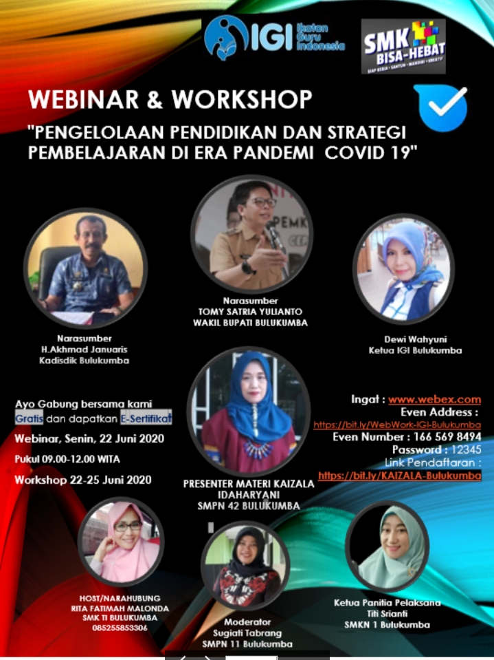 IGI Bulukumba; WEBINER DAN WORSHOP MICROSOFT KAIZALA